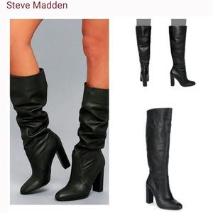 Steve Madden Black Heeled Boots